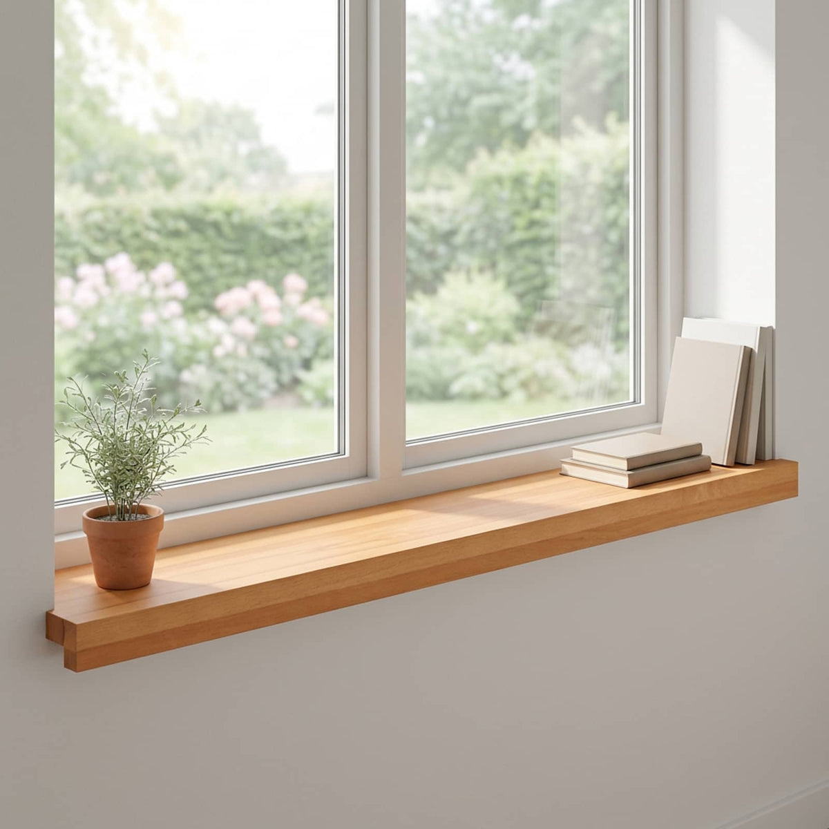 Window Sills 2 pcs Light Brown 90 x 15 x 2 cm Solid Beech Wood