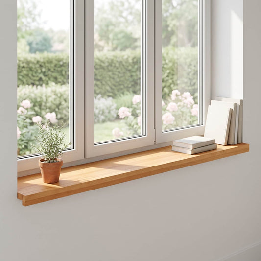 Window Sills 2 pcs Light Brown 160 x 15 x 2 cm Solid Beech Wood
