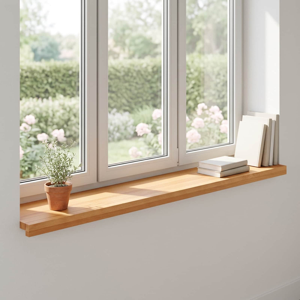 Window Sills 2 pcs Light Brown 140 x 15 x 2 cm Solid Beech Wood
