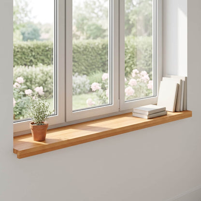 Window Sills 2 pcs Light Brown 140 x 15 x 2 cm Solid Beech Wood