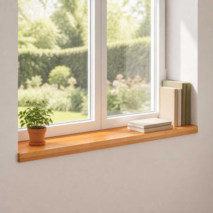 Window Sills 2 pcs Light Brown 70 x 20 x 2 cm Solid Beech Wood