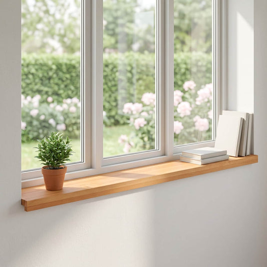 Window Sills 2 pcs Light Brown 140 x 20 x 2 cm Solid Beech Wood