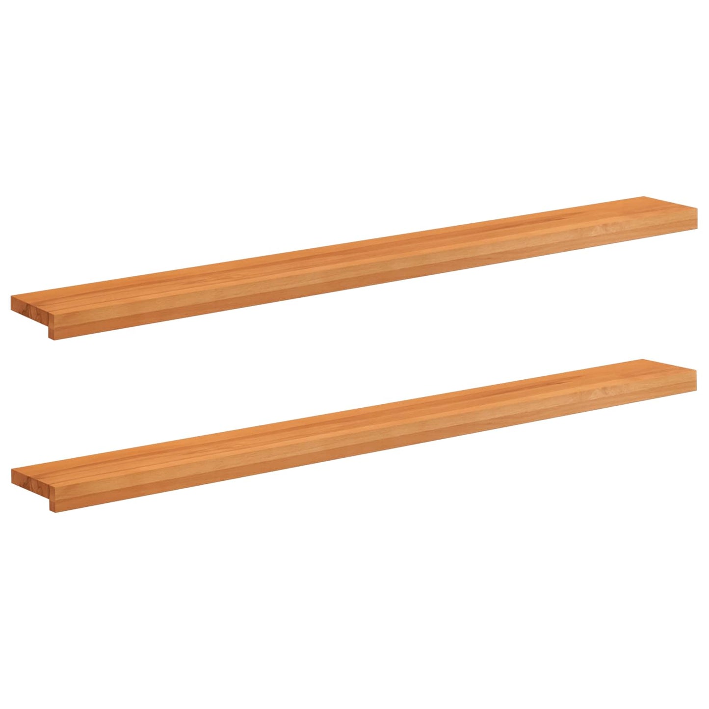 Window Sills 2 pcs Light Brown 160 x 20 x 2 cm Solid Beech Wood
