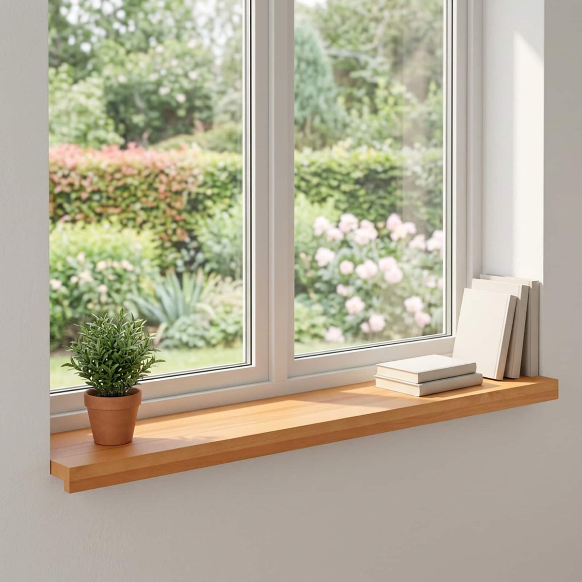 Window Sills 2 pcs Light Brown 90 x 25 x 2 cm Solid Beech Wood