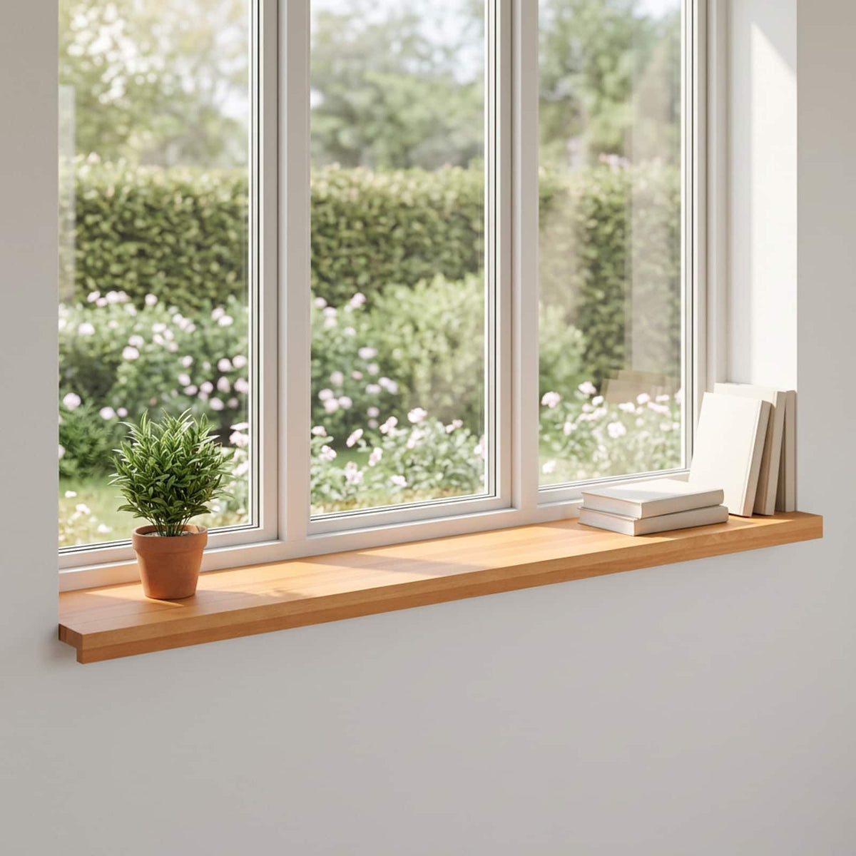 Window Sills 2 pcs Light Brown 140 x 25 x 2 cm Solid Beech Wood