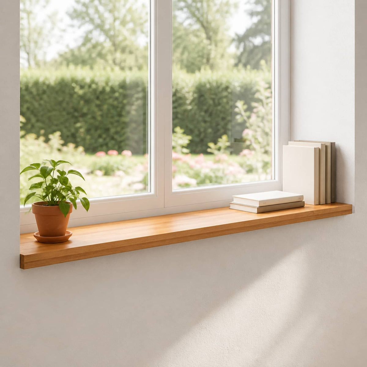 Window Sills 2 pcs Light Brown 110 x 25 x 2 cm Solid Beech Wood