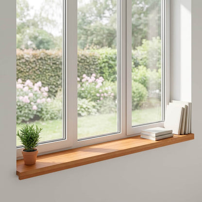 Window Sills 2 pcs Light Brown 120 x 30 x 2 cm Solid Beech Wood