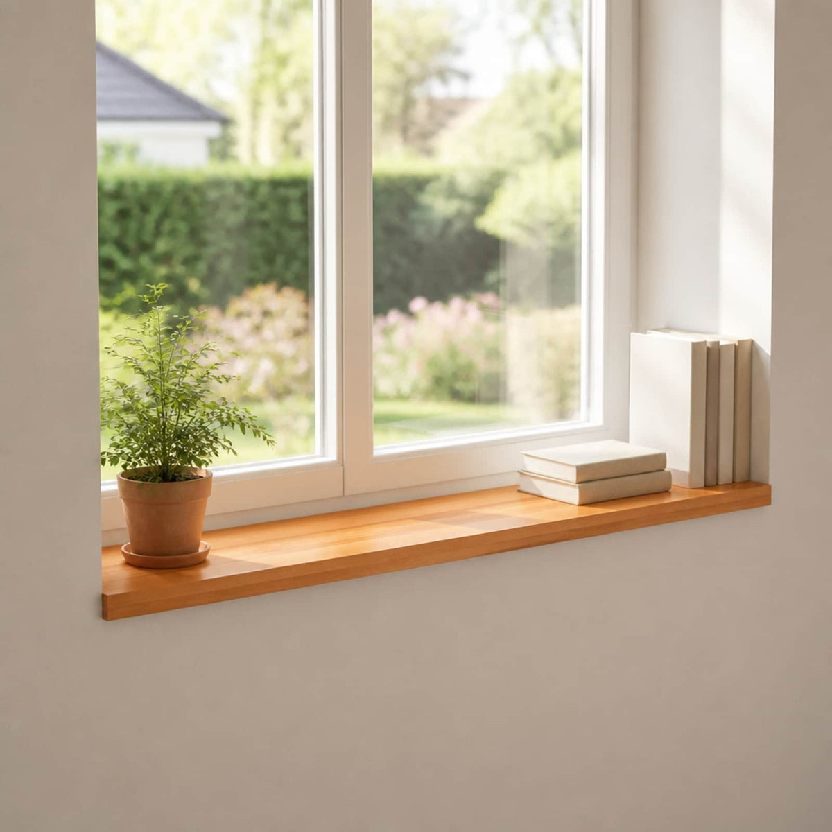Window Sills 2 pcs Light Brown 140 x 30 x 2 cm Solid Beech Wood
