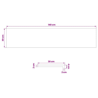 Window Sills 2 pcs Light Brown 140 x 30 x 2 cm Solid Beech Wood