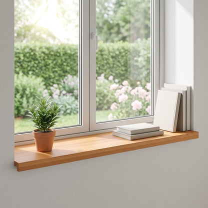 Window Sills 2 pcs Light Brown 100 x 40 x 2 cm Solid Beech Wood