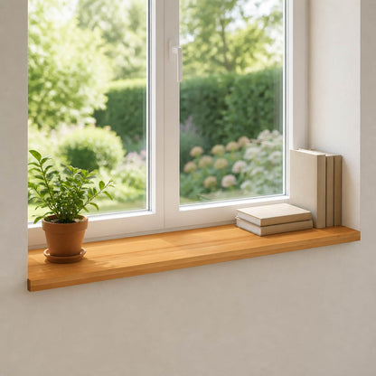 Window Sills 2 pcs Light Brown 100 x 40 x 2 cm Solid Beech Wood