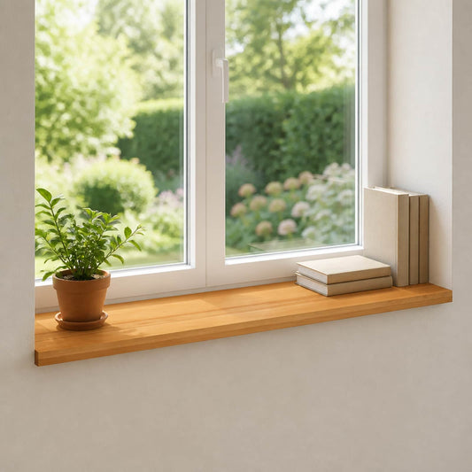 Window Sills 2 pcs Light Brown 100 x 40 x 2 cm Solid Beech Wood