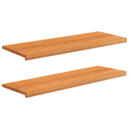 Window Sills 2 pcs Light Brown 110 x 40 x 2 cm Solid Beech Wood