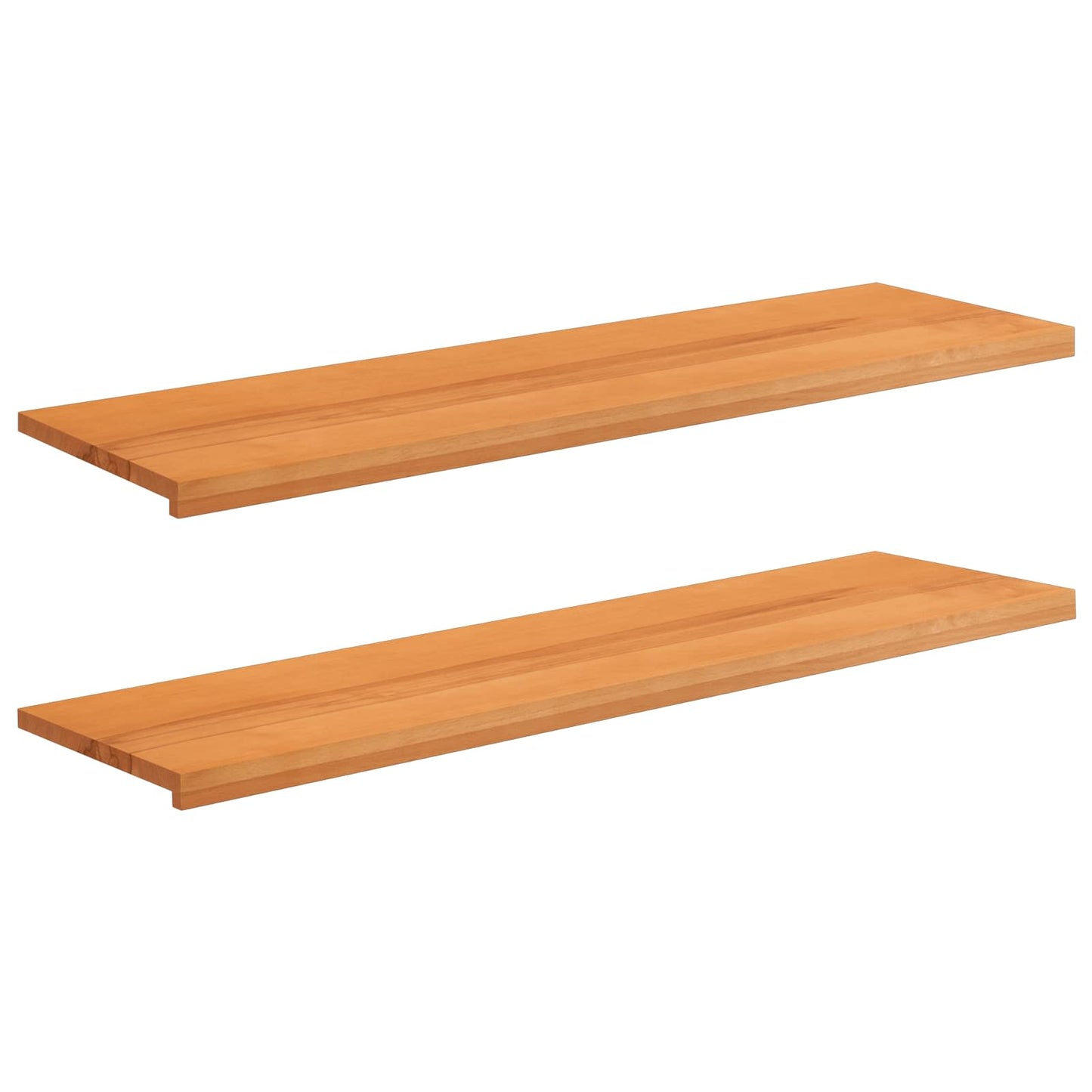 Window Sills 2 pcs Light Brown 140 x 40 x 2 cm Solid Beech Wood