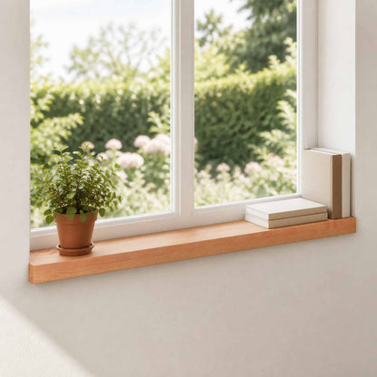 Window Sills 2 pcs Varnished 100 x 15 x 2 cm Solid Beech Wood