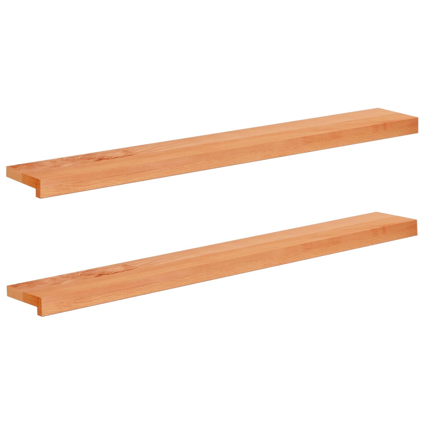 Window Sills 2 pcs Varnished 110 x 15 x 2 cm Solid Beech Wood