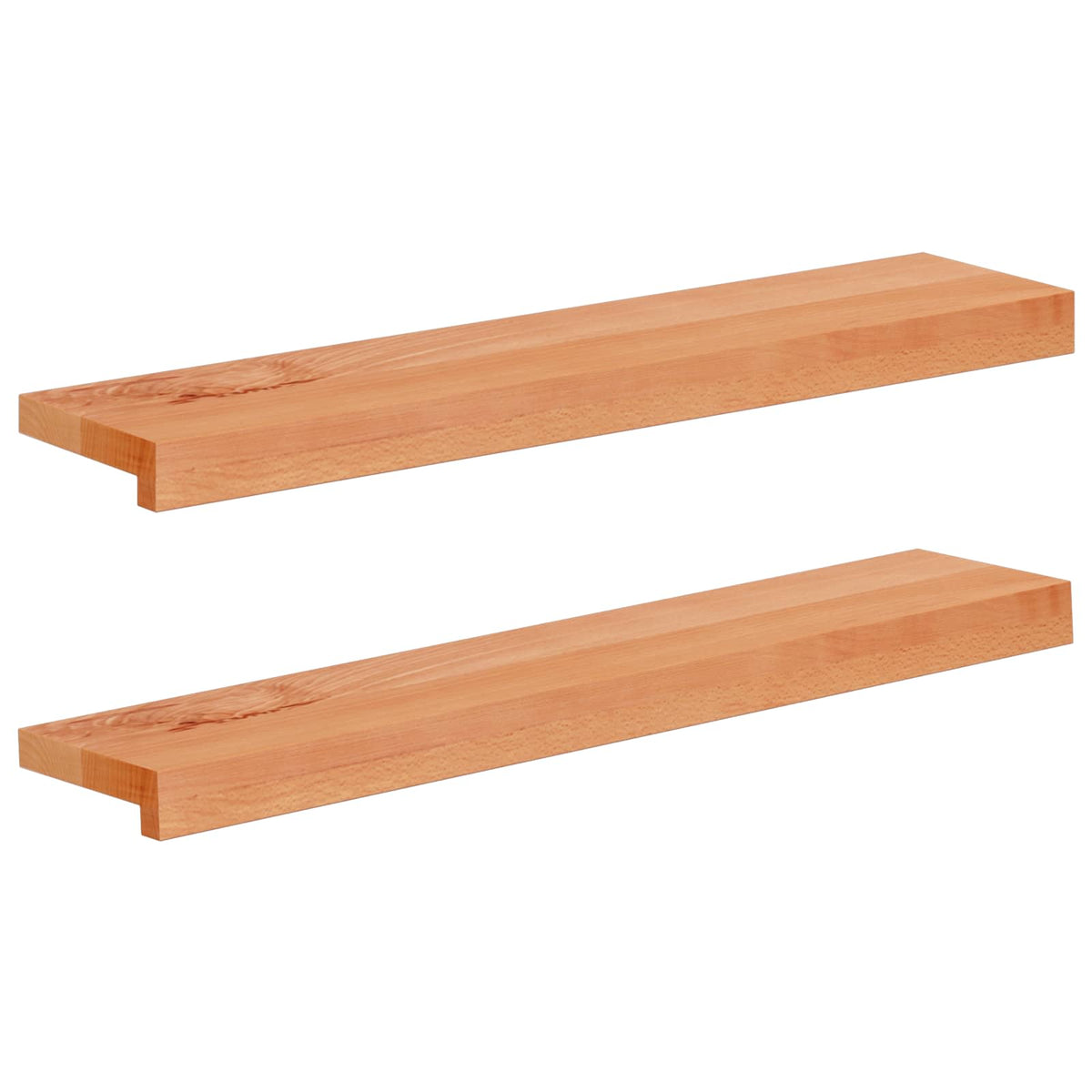 Window Sills 2 pcs Varnished 70 x 20 x 2 cm Solid Beech Wood