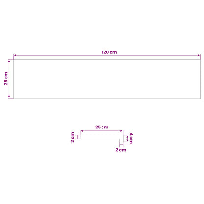 Window Sills 2 pcs Varnished 120 x 25 x 2 cm Solid Beech Wood