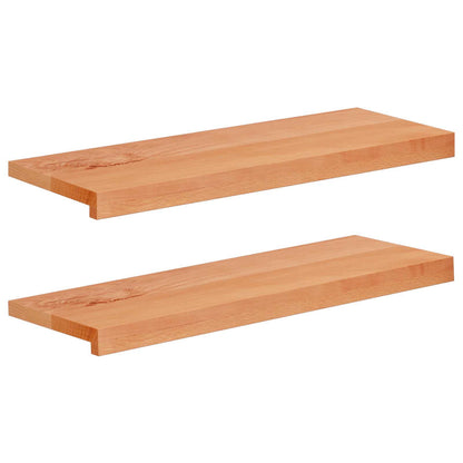 Window Sills 2 pcs Varnished 80x 30 x 2 cm Solid Beech Wood