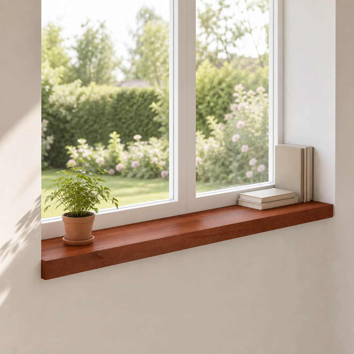 Window Sills 2 pcs Brown 80x 15 x 2 cm Solid Beech Wood