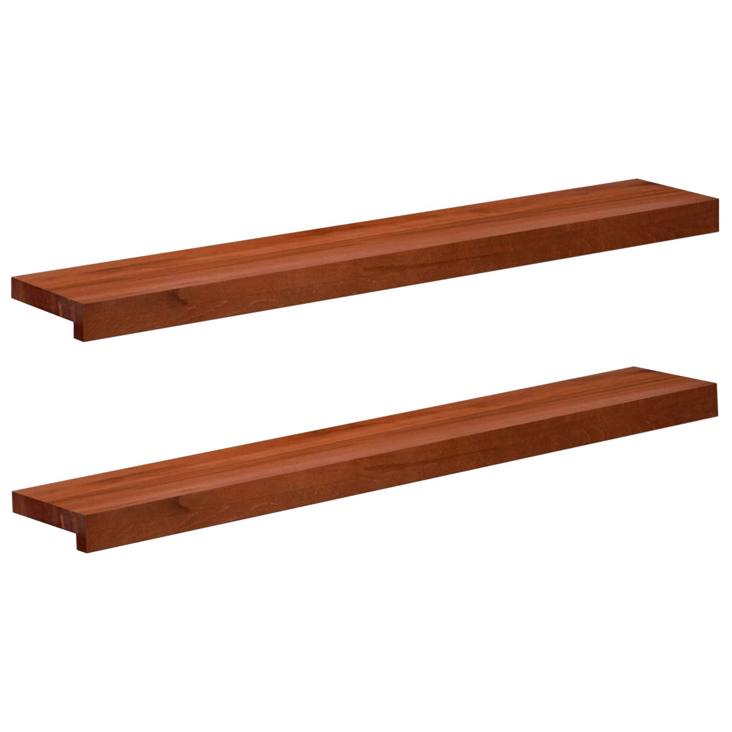 Window Sills 2 pcs Brown 90 x 15 x 2 cm Solid Beech Wood