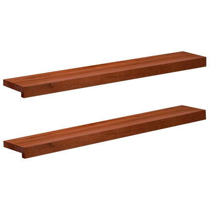 Window Sills 2 pcs Brown 90 x 15 x 2 cm Solid Beech Wood