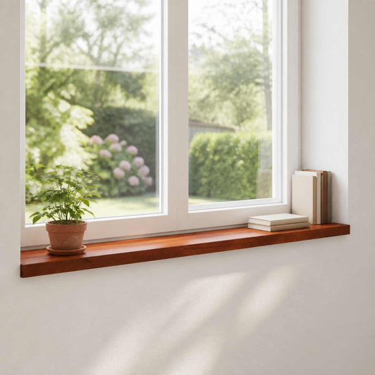Window Sills 2 pcs Brown 120 x 15 x 2 cm Solid Beech Wood
