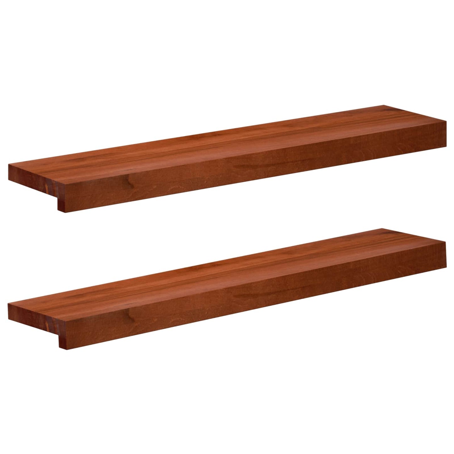 Window Sills 2 pcs Brown 80x 20 x 2 cm Solid Beech Wood
