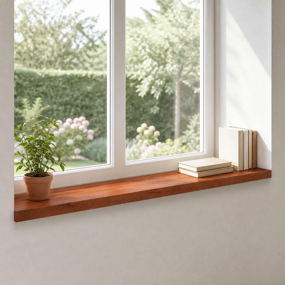 Window Sills 2 pcs Brown 140 x 20 x 2 cm Solid Beech Wood