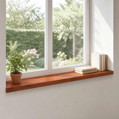 Window Sills 2 pcs Brown 140 x 20 x 2 cm Solid Beech Wood