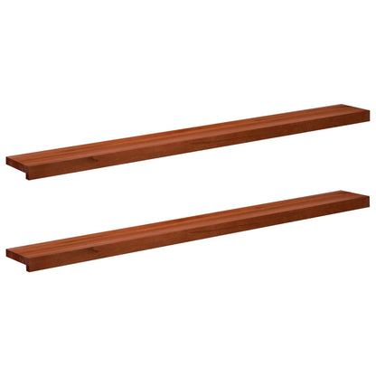 Window Sills 2 pcs Brown 160 x 20 x 2 cm Solid Beech Wood