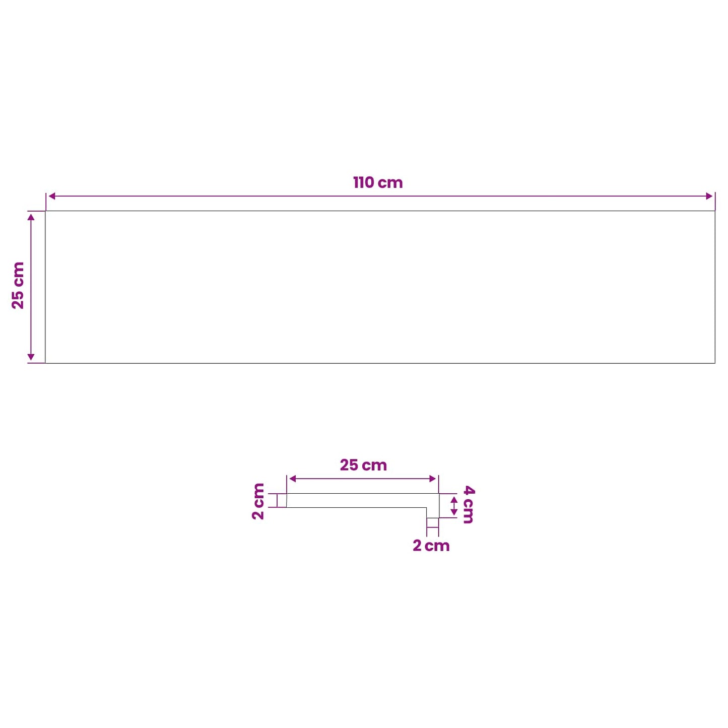 Window Sills 2 pcs Brown 110 x 25 x 2 cm Solid Beech Wood