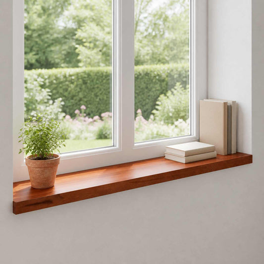 Window Sills 2 pcs Brown 80x 30 x 2 cm Solid Beech Wood