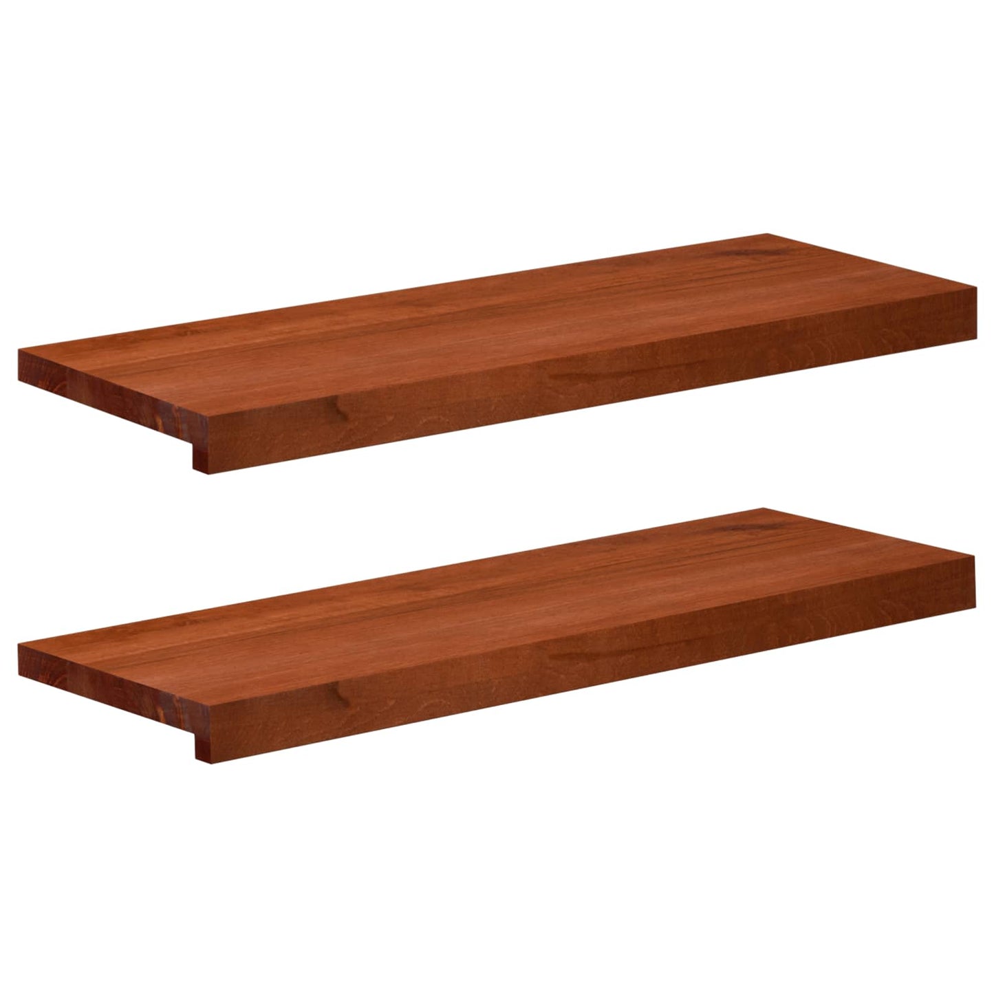 Window Sills 2 pcs Brown 80x 30 x 2 cm Solid Beech Wood