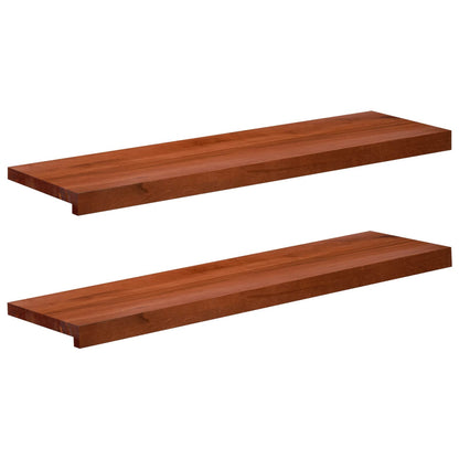 Window Sills 2 pcs Brown 100 x 30 x 2 cm Solid Beech Wood