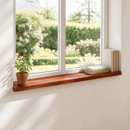 Window Sills 2 pcs Brown 110 x 30 x 2 cm Solid Beech Wood