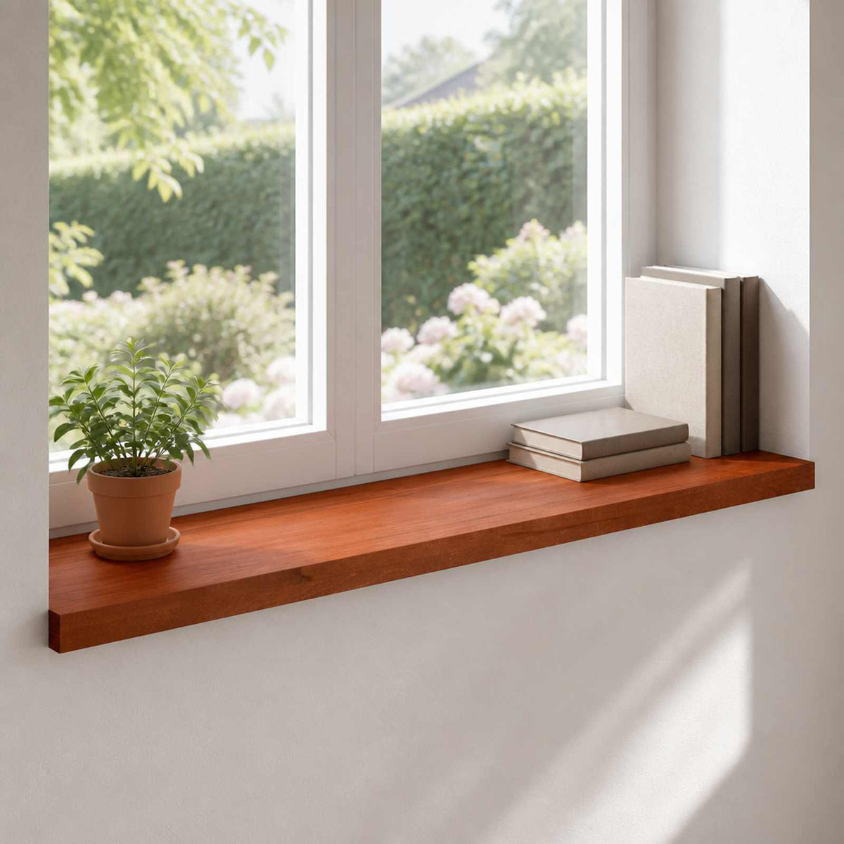 Window Sills 2 pcs Brown 100 x 40 x 2 cm Solid Beech Wood