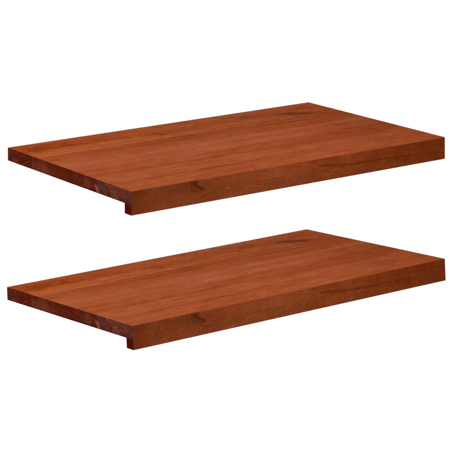 Window Sills 2 pcs Brown 80x 40 x 2 cm Solid Beech Wood