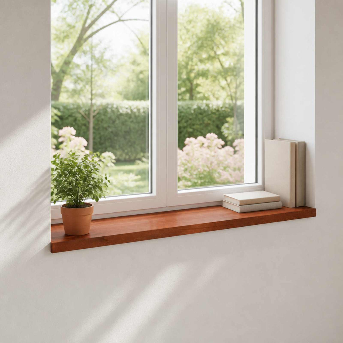 Window Sills 2 pcs Brown 140 x 40 x 2 cm Solid Beech Wood