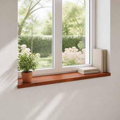 Window Sills 2 pcs Brown 140 x 40 x 2 cm Solid Beech Wood