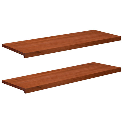 Window Sills 2 pcs Brown 110 x 40 x 2 cm Solid Beech Wood