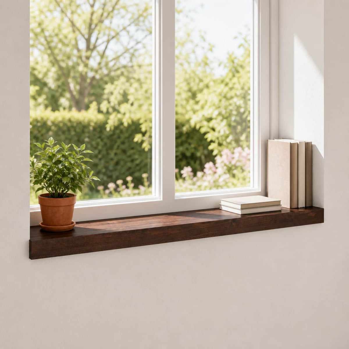 Window Sills 2 pcs Dark Brown 90 x 20 x 2 cm Solid Beech Wood