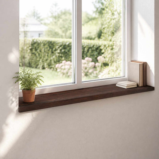 Window Sills 2 pcs Dark Brown 160 x 25 x 2 cm Solid Beech Wood