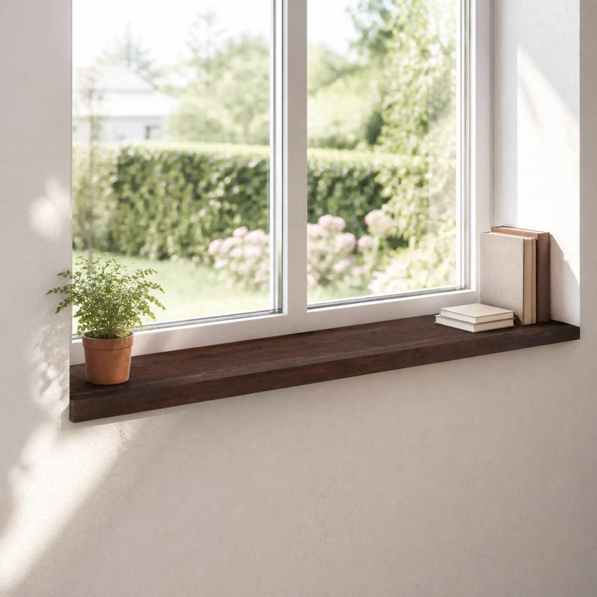 Window Sills 2 pcs Dark Brown 120 x 25 x 2 cm Solid Beech Wood