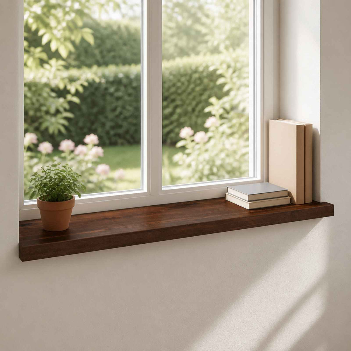 Window Sills 2 pcs Dark Brown 100 x 40 x 2 cm Solid Beech Wood