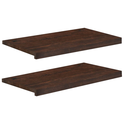 Window Sills 2 pcs Dark Brown 70 x 40 x 2 cm Solid Beech Wood