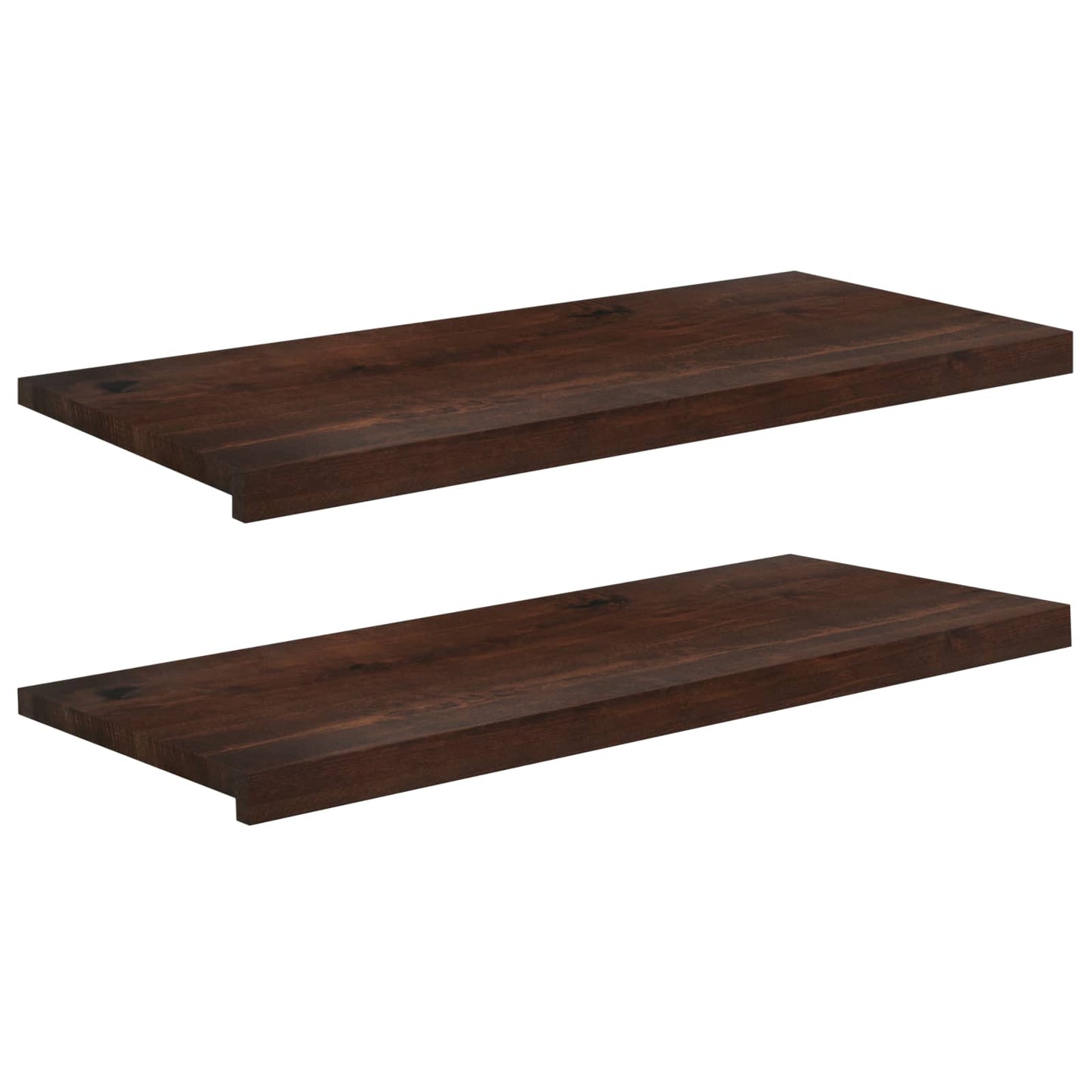 Window Sills 2 pcs Dark Brown 90 x 40 x 2 cm Solid Beech Wood