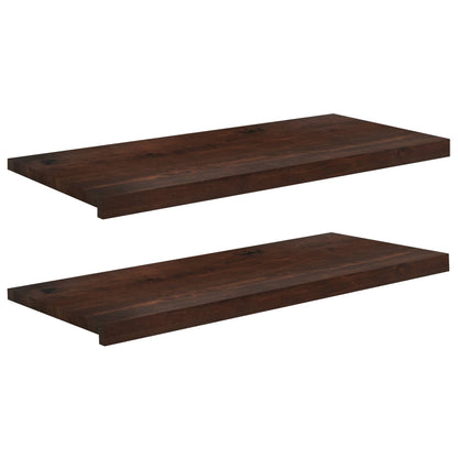 Window Sills 2 pcs Dark Brown 90 x 40 x 2 cm Solid Beech Wood