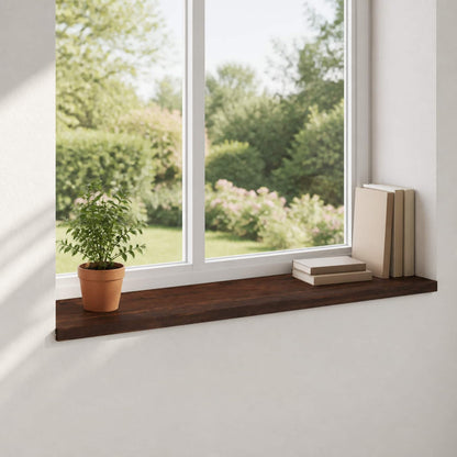 Window Sills 2 pcs Dark Brown 160 x 40 x 2 cm Solid Beech Wood