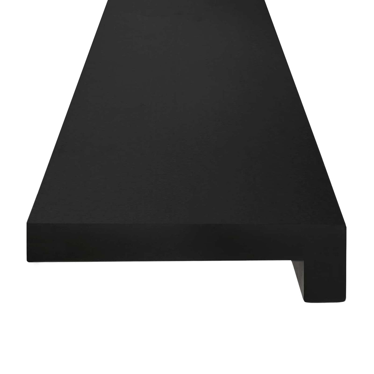 Window Sills 2 pcs Black 120 x 20 x 2 cm Solid Beech Wood